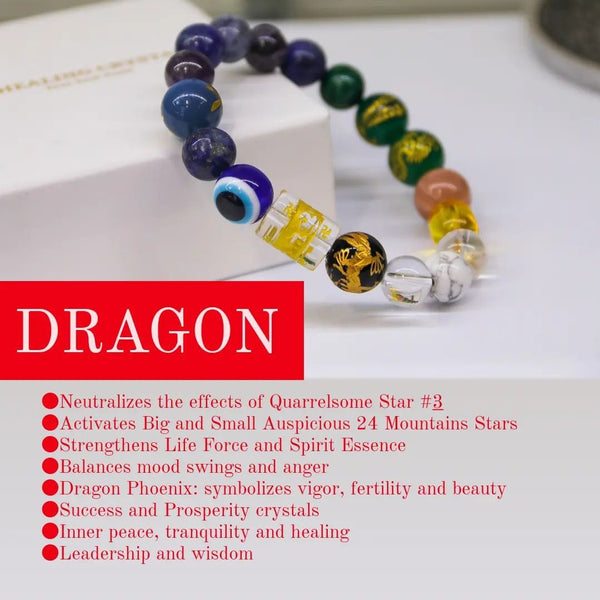 2024 Lucky Dragon Charm Bracelet (Red)