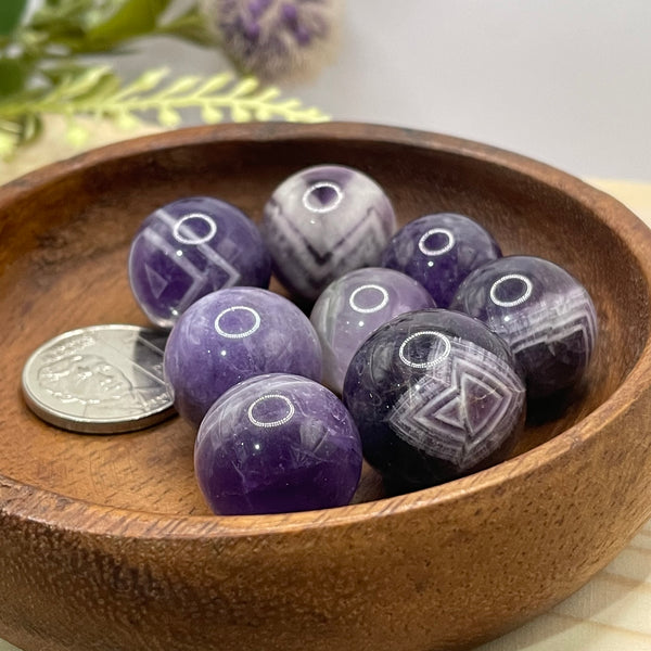 Chevron Amethyst Sphere