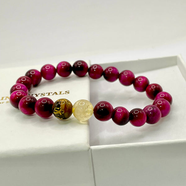 Viva Magenta Tiger Eye Citrine