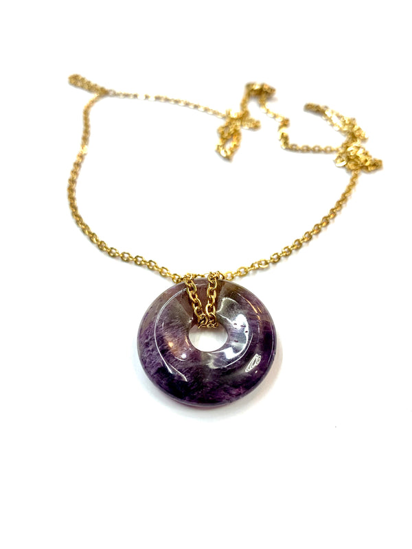 Amethyst donut Pendant