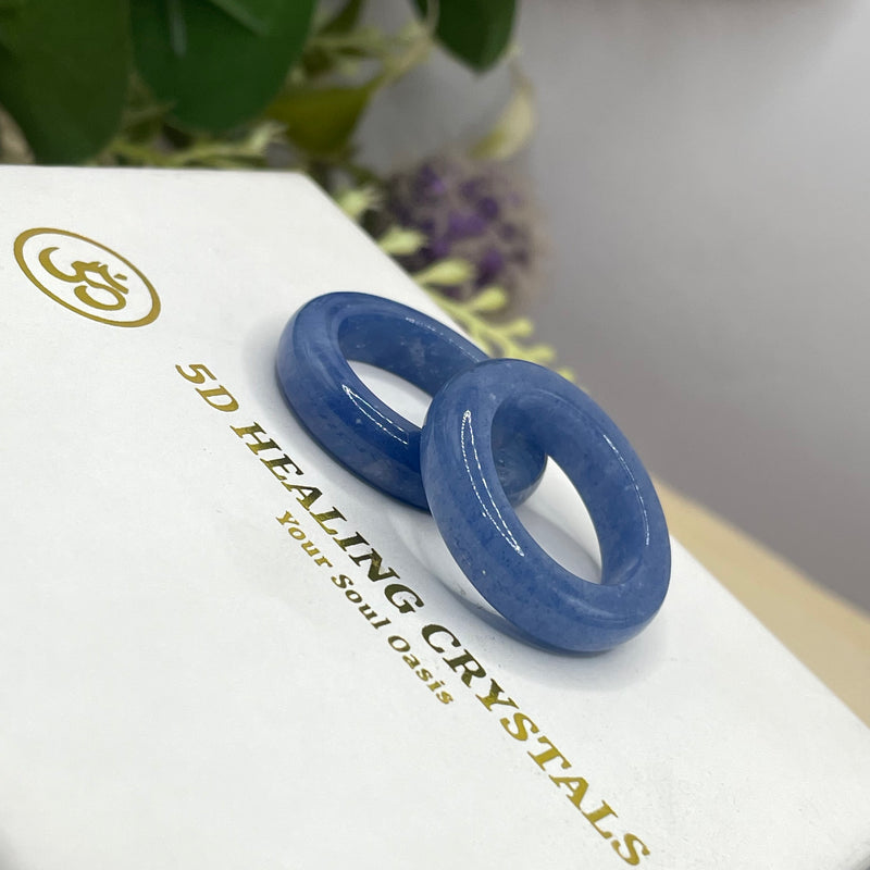 Blue Aventurine Ring 5D Healing Crystals