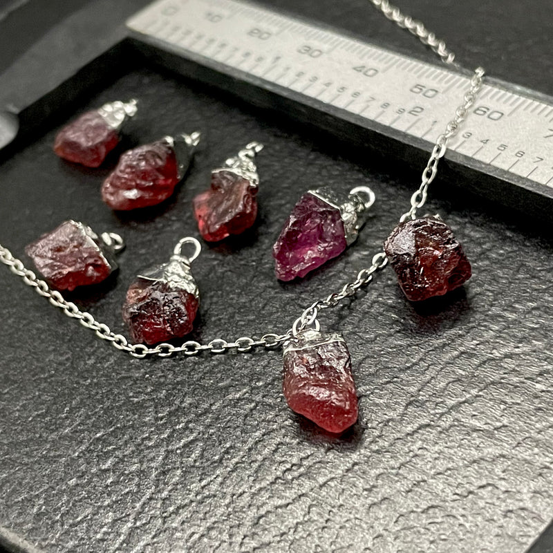 Natural Raw Garnet Pendant