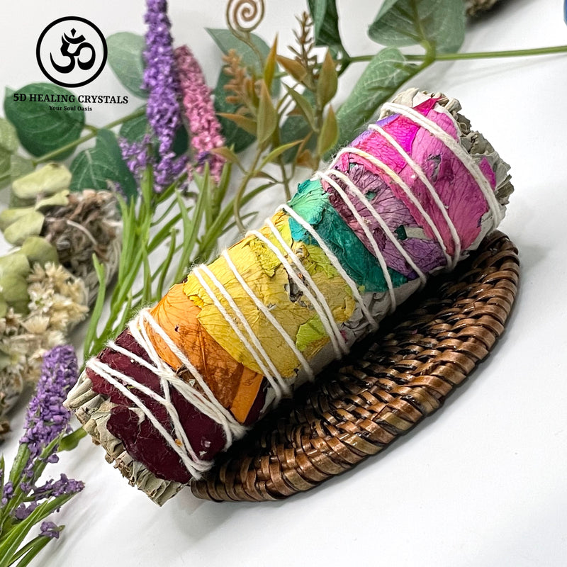 Love And Harmony Smudge Stick (7 Rose Petals X White Sage)
