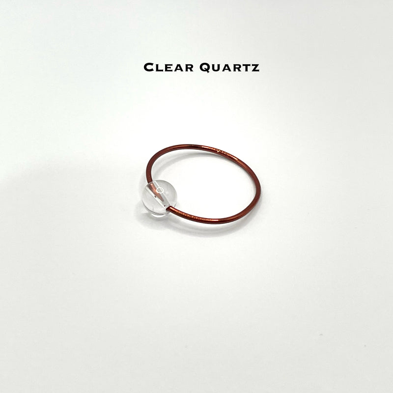 Clear Quartz Ring in Copper Dainty
