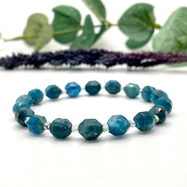 Blue Apatite Faceted Bracelet