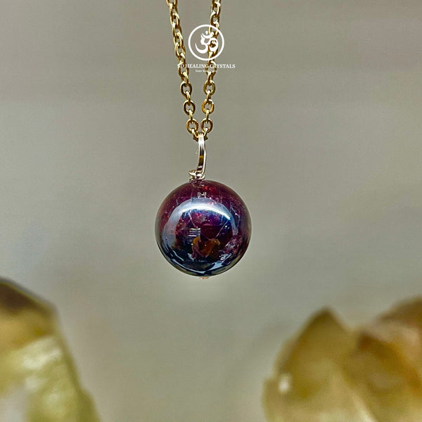 Garnet Sphere Pendant