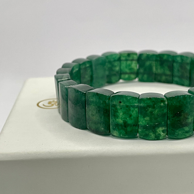 Green Strawberry Quartz Bangle