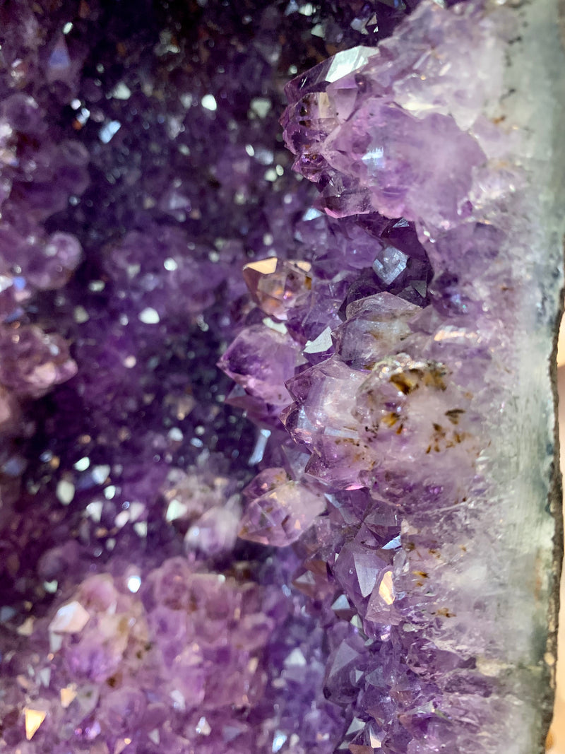 Amethyst geode cave cathedral with super seven inclusions