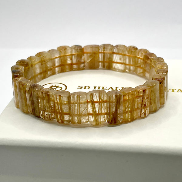 Golden Rutilated Quartz Bangle 12mm by 6mm