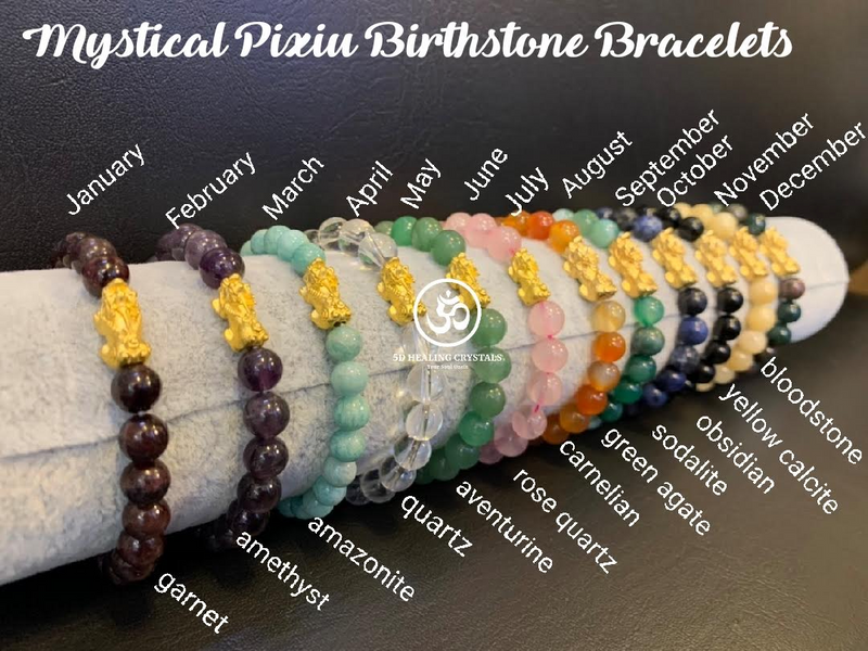 Birthstone Bracelet natural authentic stones with 18k Gold Piyao