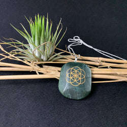 Seed of life aventurine pendant