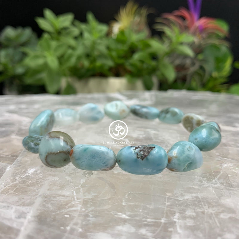 Larimar Pebble Type Bracelet