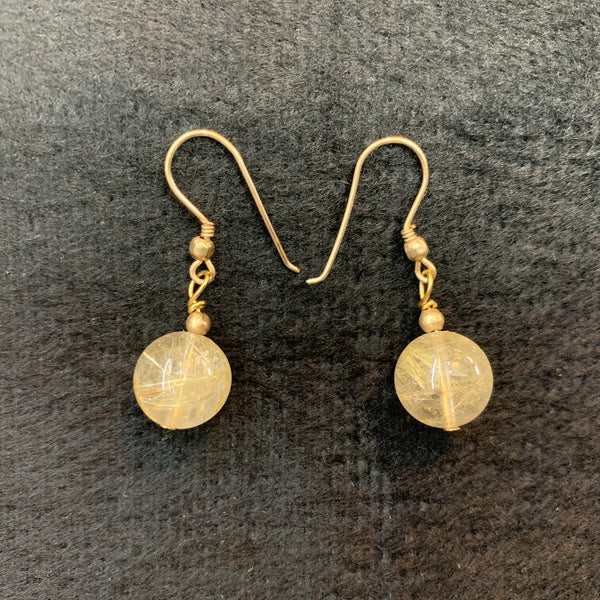 Golden Rutilated Quartz earrings