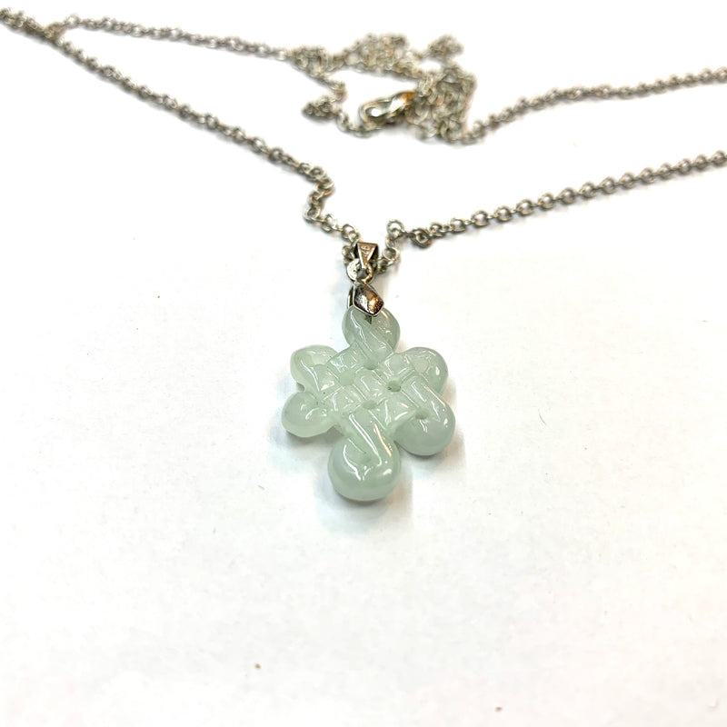 Jade mystic knot pendant