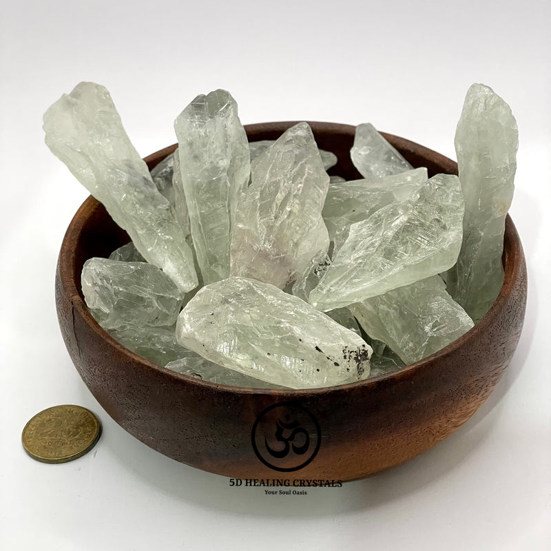 Natural Raw Prasiolite – 5D Healing Crystals