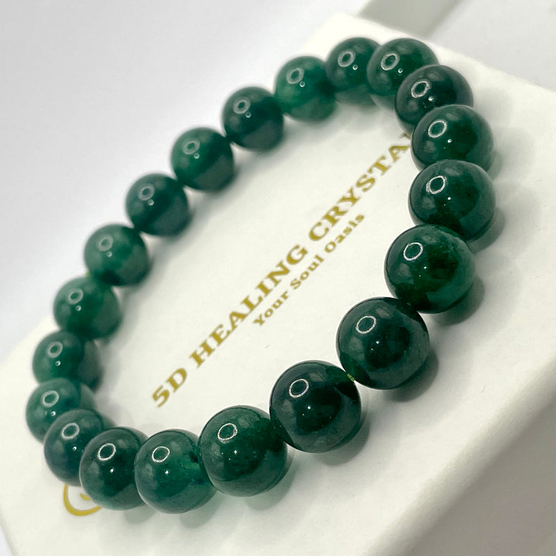 Green Strawberry Quartz Bracelet 5D Healing Crystals